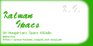 kalman ipacs business card